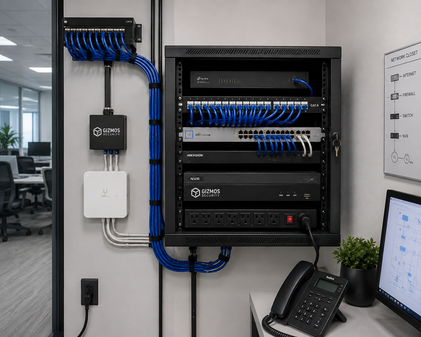 Instalación profesional de cableado de red